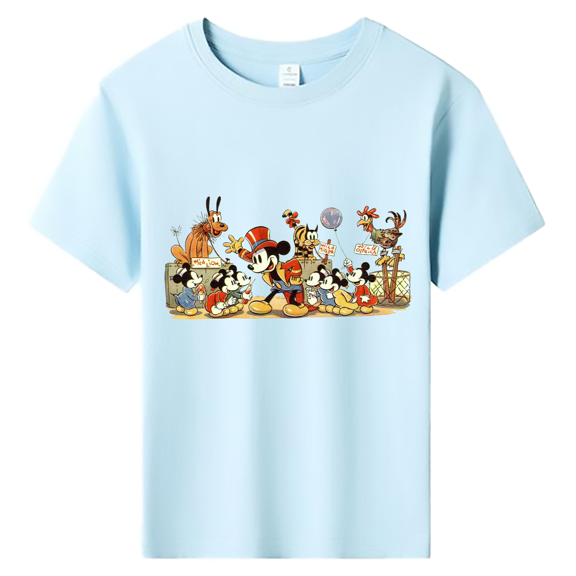 ミッキーマウス Mickey Mouse 綿100％キッズTシャツ（フロントプリント）